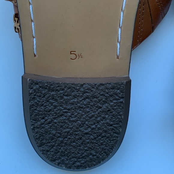 Sam Edelman Gabrie Gold Chain Criss Cross Leather Sandals - Picture 5 of 5